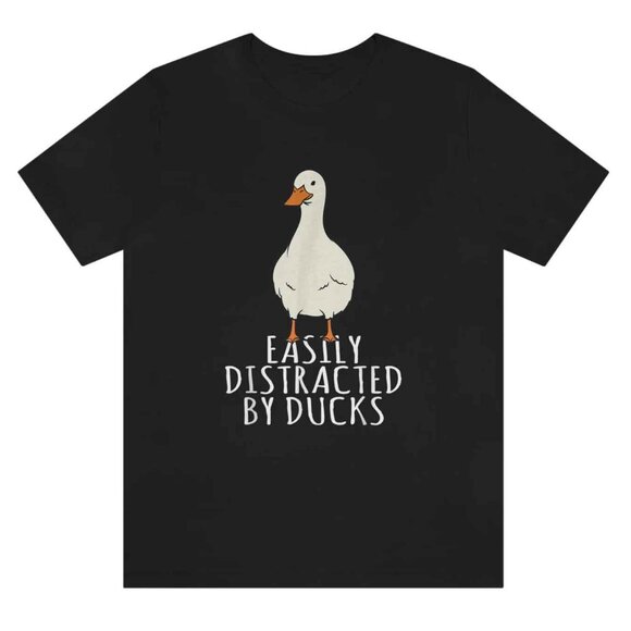 Easily Distracted by Ducks, Duck Shirt, Bird Shirt, Duck Mom - Picture 1 of 4